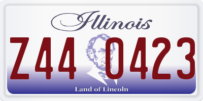 IL license plate Z440423