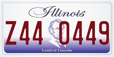 IL license plate Z440449