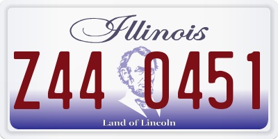 IL license plate Z440451