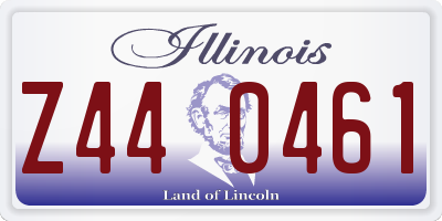 IL license plate Z440461