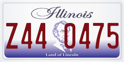 IL license plate Z440475