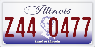 IL license plate Z440477
