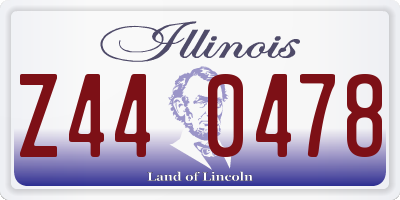 IL license plate Z440478