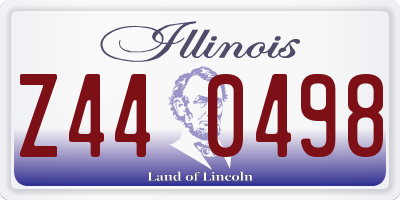 IL license plate Z440498