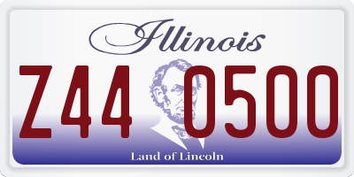 IL license plate Z440500