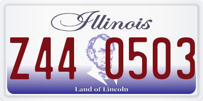 IL license plate Z440503