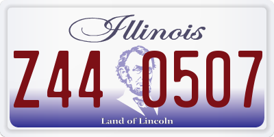 IL license plate Z440507
