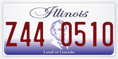 IL license plate Z440510