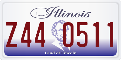 IL license plate Z440511