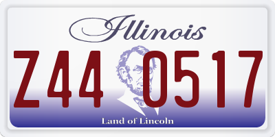 IL license plate Z440517