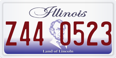 IL license plate Z440523
