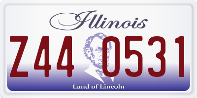 IL license plate Z440531