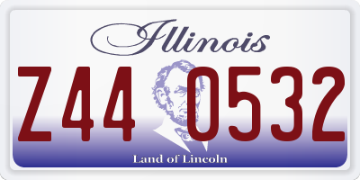 IL license plate Z440532
