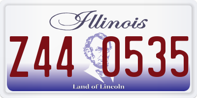 IL license plate Z440535
