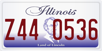IL license plate Z440536