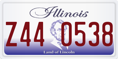 IL license plate Z440538