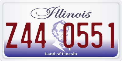IL license plate Z440551