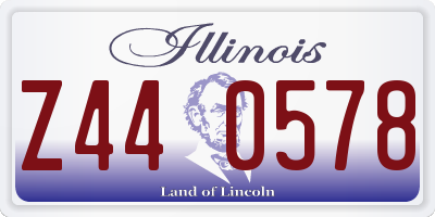 IL license plate Z440578