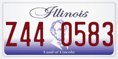 IL license plate Z440583