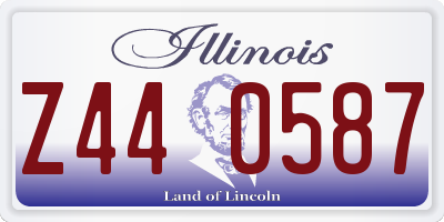 IL license plate Z440587