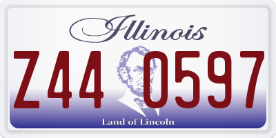 IL license plate Z440597