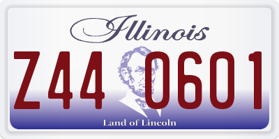 IL license plate Z440601