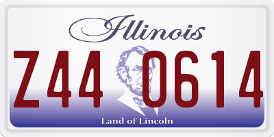 IL license plate Z440614