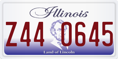 IL license plate Z440645
