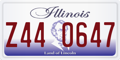 IL license plate Z440647