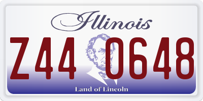 IL license plate Z440648