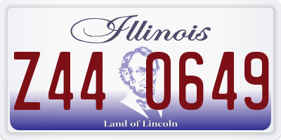 IL license plate Z440649