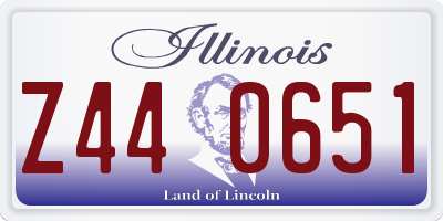 IL license plate Z440651