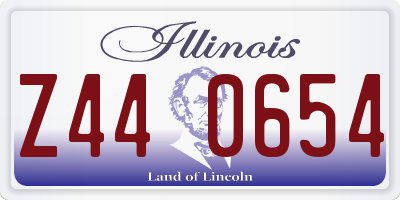 IL license plate Z440654