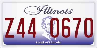 IL license plate Z440670