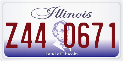 IL license plate Z440671