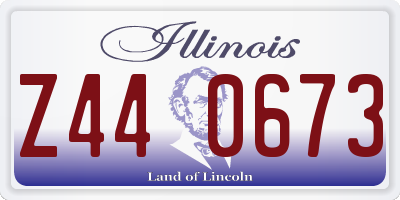 IL license plate Z440673