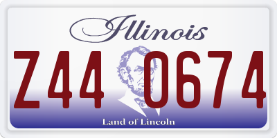 IL license plate Z440674
