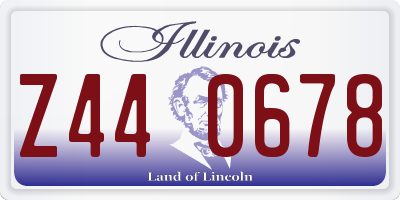IL license plate Z440678
