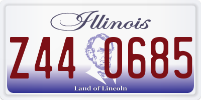 IL license plate Z440685