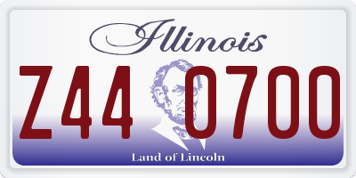 IL license plate Z440700