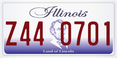 IL license plate Z440701