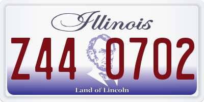 IL license plate Z440702