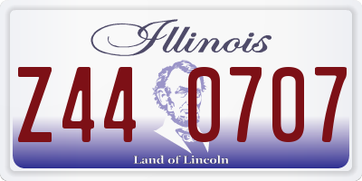IL license plate Z440707