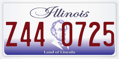IL license plate Z440725