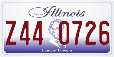 IL license plate Z440726