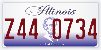 IL license plate Z440734