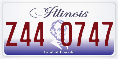 IL license plate Z440747
