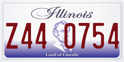 IL license plate Z440754