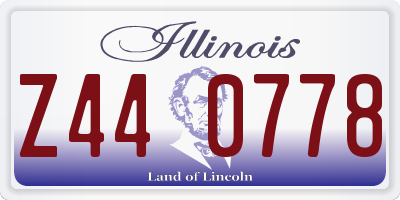 IL license plate Z440778