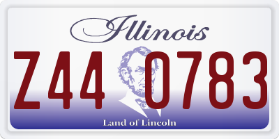 IL license plate Z440783